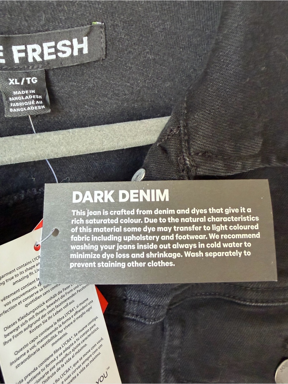 NWT Joe Fresh Black Denim Jacket - Button Front. XL. Retails $39+ tax - Picture 4 of 5